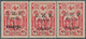 09839 Syrien: 1921, Aïn-Tab Issue, Black Overprint, 1pi. On 10pa. On 20pa. Carmine, Horiz. Strip Of Three - Syrien