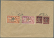 09840 Syrien: 1921, Air Mail Violet Handstamped Issue "POSTE PAR AVION" 10pia./2 Fr. Orange-red Blue, 5pia - Syrien