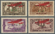 09849 Syrien: 1925, Airmails, Red "Plane" Surcharge On Green "AVION" Oveprints, Not Issued, Complete Set O - Syrien