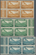 09863 Syrien: 1934. Complete Airmail Set (10 Values) In Stamped Margin Blocks Of 4. Rare Offer In This Way - Syrien