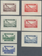 09877 Syrien: 1934, 10 Years Republic Air Mail Issue Seven Die Proofs Without Value On Thin Paper In Diffe - Syrien