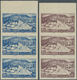 09908 Syrien: 1949, Definitives 'Tel Chehab Waterfall & Damascus' Complete Set Of Four In IMPERFORATE Stri - Syrien