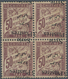 09924 Syrien - Portomarken: 1921, Postage Due 3p./50c. Lilac Block Of Four Showing Variety Inverted And Sh - Syrie