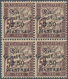 09925 Syrien - Portomarken: 1923, 2.50pi. On 50c. Lilac-brown, Not Issued, Block Of Four, Unmounted Mint. - Syrien