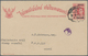 09994 Thailand - Ganzsachen: 1943 Postal Stationery Reply Card 5s. Red Overprinted "3 Satang" (in Siamese) - Thailand