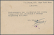 09994 Thailand - Ganzsachen: 1943 Postal Stationery Reply Card 5s. Red Overprinted "3 Satang" (in Siamese) - Thaïlande