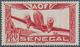 10257 Thematik: Flugzeuge, Luftfahrt / Airoplanes, Aviation: 1942, Senegal AOF. Air Mail Stamp "100fr Airp - Avions