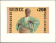 10377 Thematik: Musik / Music: 1962, Guinea. Lot Containing 1 Artist's Drawing And 3 Margined, Perforated, - Musik