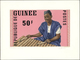 10381 Thematik: Musik / Music: 1962, Guinea. Lot Containing 1 Artist's Drawing And 2 Margined, Perforated, - Musique