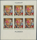 10815 Thematik: Religion / Religion: 1970, Fujeira. Progressive Proof (7 Phases) In Miniature Sheets Of 6 - Autres & Non Classés