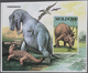 11047 Thematik: Tiere-Dinosaurier / Animals-dinosaur: 1995 (ca.), MOLDOVA: Dinosaur (Tyrannosaurus, Scolos - Preistorici