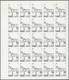 11099 Thematik: Tiere-Pferde / Animals-horses: 1972. Sharjah. Progressive Proof (6 Phases) In Complete She - Pferde
