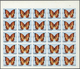 11121 Thematik: Tiere-Schmetterlinge / Animals-butterflies: 1972. Sharjah. Progressive Proof (5 Phases) In - Farfalle