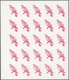 11153 Thematik: Tiere-Vögel / Animals-birds: 1972. Sharjah. Progressive Proof (6 Phases) In Complete Sheet - Autres & Non Classés