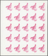 11155 Thematik: Tiere-Vögel / Animals-birds: 1972. Sharjah. Progressive Proof (7 Phases) In Complete Sheet - Autres & Non Classés