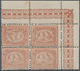 11345 Ägypten: 1874 Third Issue (2nd "Bulâq" Printing) 5pa. Brown, Perf 12½ X 13½, Top Right CORNER BLOCK - 1915-1921 Protectorat Britannique