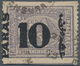 11366 Ägypten: 1879 Provisional 10pa. On 2½pi. Violet, Variety "IMPERFORATED HORIZONTALLY", Perf 13½ Verti - 1915-1921 Protectorat Britannique