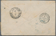 11541 Algerien: 1862, France 10 C Yellow-brown And 2 X 20 C Blue Napoleon, Each Stamp Tied With Numeral Ca - Algerien (1962-...)