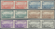 11562 Algerien: 1946, Airmail Issue 'Harbour Of Algier' Complete Set In IMPERFORATE Horizontal Pairs, Mint - Algerien (1962-...)