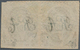 11605E Argentinien: 1864, 15 C. Slate Blue, Horizontal Pair, Fresh Colour, Separated By Scissor (touched At - Sonstige & Ohne Zuordnung