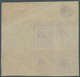 11637 Neusüdwales: 1867 (ca.), QV 10d. Lilac IMPERFORATE PROOF Block Of Four From Upper Right Corner With - Lettres & Documents