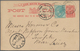 11645 Neusüdwales: 1903 (4.2.), Stat. Postcard 1d. Red 'Coat Of Arms' Uprated With QV ½d. Blue-green Used - Lettres & Documents