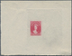 11655 Tasmanien: 1864, Queen Victoria Die Proof In Red On Thin Paper With Watermark "...PAPER", Small Faul - Briefe U. Dokumente