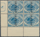 11662 Tasmanien - Stempelmarken: 1900, Platypus 1d. Blue Perf. 12 With Vert. Black Opt. 'REPRINT' Block Of - Briefe U. Dokumente