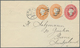 11663 Tasmanien - Ganzsachen: 1899, 2 X 1/2 D Orange + 1 D Red QV In Horizontal Row, Private Postal Statio - Briefe U. Dokumente