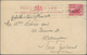 11683 Westaustralien: 1912 (4.11.), Stat. Postcard 2d. Swan With Diagonal Surch. 'ONE PENNY' Commercially - Briefe U. Dokumente