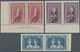 11692 Australien: 1937, Three Pairs Of QE+KG VII 5 Shilling, 10 Shilling And 1 £ On Thin Paper With Perfec - Autres & Non Classés