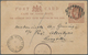 11705 Basutoland: 1890, CGH Card 1/2d Canc. Unclear "156" Written In "SILAFE 8.1" With Cds "MAFETENG BASUT - 1933-1964 Kronenkolonie