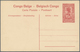 11714 Belgisch-Kongo: 1917, 10 C. Postal Stationery Picture Card (dated Hospital Dadoma 17.11.) With Field - Autres & Non Classés