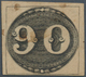 11743 Brasilien: 1843, Bull's Eyes, 90r. Black With Plate Repair (=additional Shifted Frame Line In Value) - Autres & Non Classés