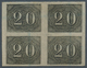 11744 Brasilien: 1849, Verticais, 20r. Black, Block Of Four, Full To Wide Margins, Used With Erased Penstr - Sonstige & Ohne Zuordnung