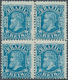 11752 Brasilien: 1881, Dom Pedro, 50r. Blue, Block Of Four, Bright Colour And Well Perforated, Mint O.g. W - Sonstige & Ohne Zuordnung