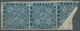 11821 Neuschottland: 1857, Crown And Heraldic Flowers Imperf. 3d. Pale Blue Horiz. Strip Of Three With The - Lettres & Documents