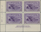 11842 Canada: 1942, KG VI/War Products 50 C Violett In A Block Of Four From Left Lower Corner With Inscrip - Sonstige & Ohne Zuordnung