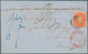 11848 Chile: 1861, 5c. Red, Single On Envelope Front Only Tied By Black Target, Red "SANTIAGO 2/MAYO 61 CH - Chile