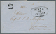 11849 Chile: 1861 (13.7.), Stampless Folded Entire With Black Boxed Hs. 'PUNTA DEARENAS' And Ms. Taxe '25c - Chili