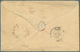 11850 Chile: 1864, Stampless Folded Envelope Tied By Red Crown Mark "PAID AT VALPARAISO", Ms. "VIA PANAMA" - Chili