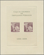 11860 Chile: 1958, Souvenir Sheet 10 $ And 50 $ "Centenario Caja De Ahorros" In Violet Mint Without Gum, O - Chili