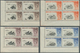 11921 Falklandinseln: 1960, Definitives ½ D To 1 £ "Queen Elisabeth II / Birds" All 15 Values In Blocks Of - Falkland