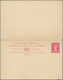 11922 Falklandinseln - Ganzsachen: 1892, 1 D Carmine QV Psc Sent C.t.o From FALKLAND ISLANDS, 5.AU 96, Via - Falklandinseln