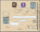 11924 Fezzan: 1943, 50 C. Violett And Airmail 50 C. Brown Both With ''R.F.0,50 FEZZAN'' Double Circle Imprin - Lettres & Documents
