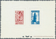 11947 Fezzan: 1950. Lot With One Composite Epreuve D'atelier With Two Stamps For The Complete Charity Set - Lettres & Documents