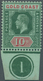 12020 Goldküste: 1913, KGV 10s. Green And Red/green Single Stamp From Lower Margin With Plate Number (cont - Côte D'Or (...-1957)