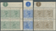 12022 Grenada: 1883, QV Definitives With Wmk. Crown CA Tete-beche Issue Incl. ½d. And 8d. Blocks/4 And 2½d - Grenade (...-1974)