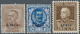 12071 Italienisch-Libyen: 1928, Victor Emanuel III 7½ C, 1,25 L And 1,75 L Perf. 11, Three Values Superb P - Libye