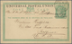 12089 Jamaica: 1879, ONE PENNY HALF-PENNY On 3 D Green QV Postal Stationery Card, Sent From KINGSTON, JU.1 - Jamaique (1962-...)